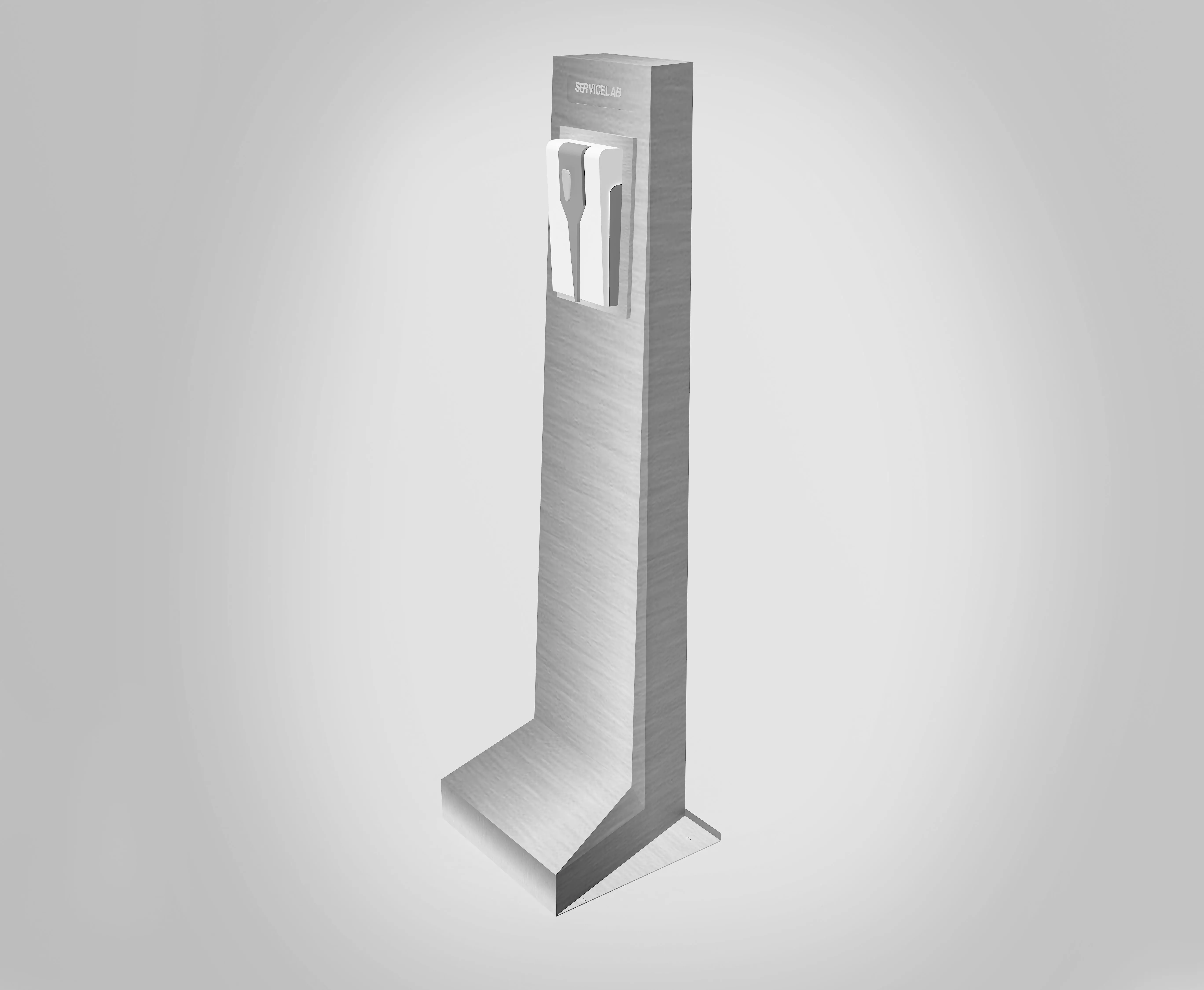 Disinfection Station Low-poly 3D model_0