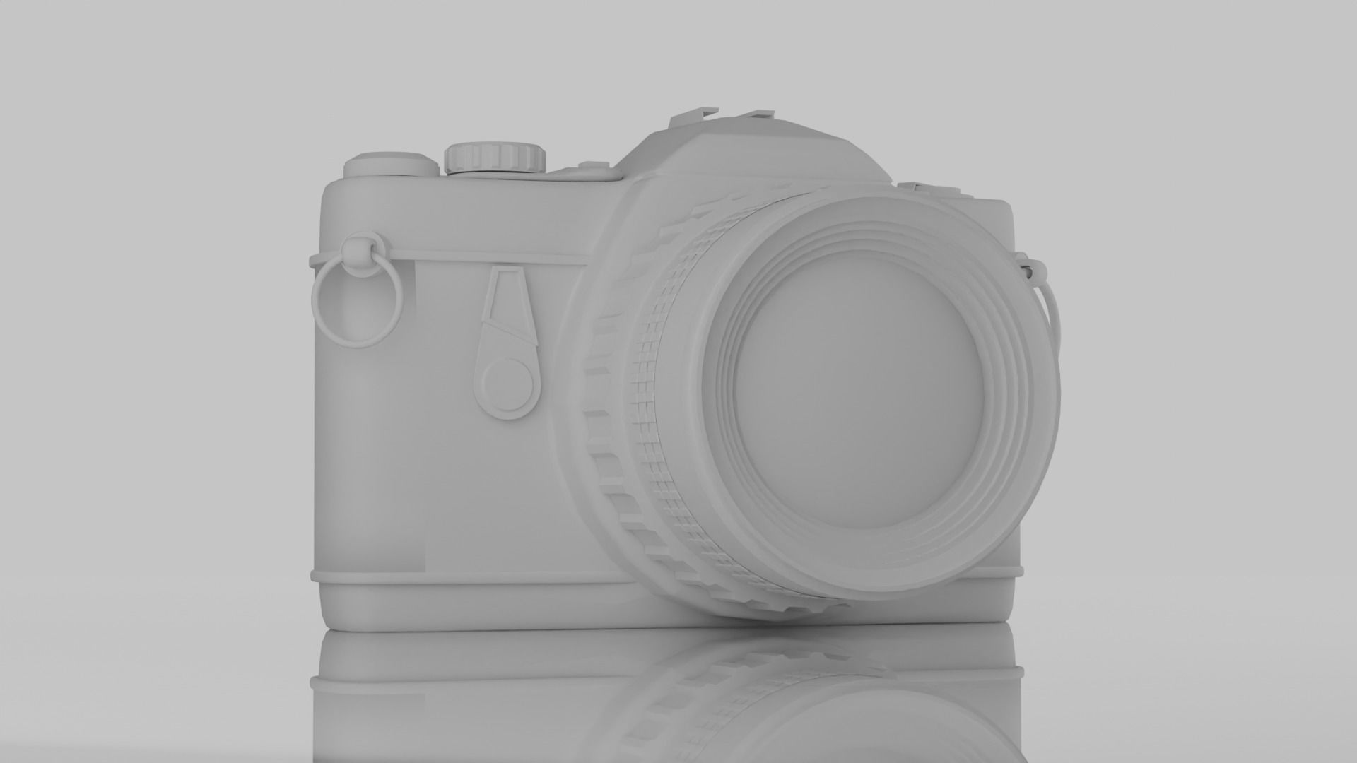 Pentax Vintage Camera 3D model_1