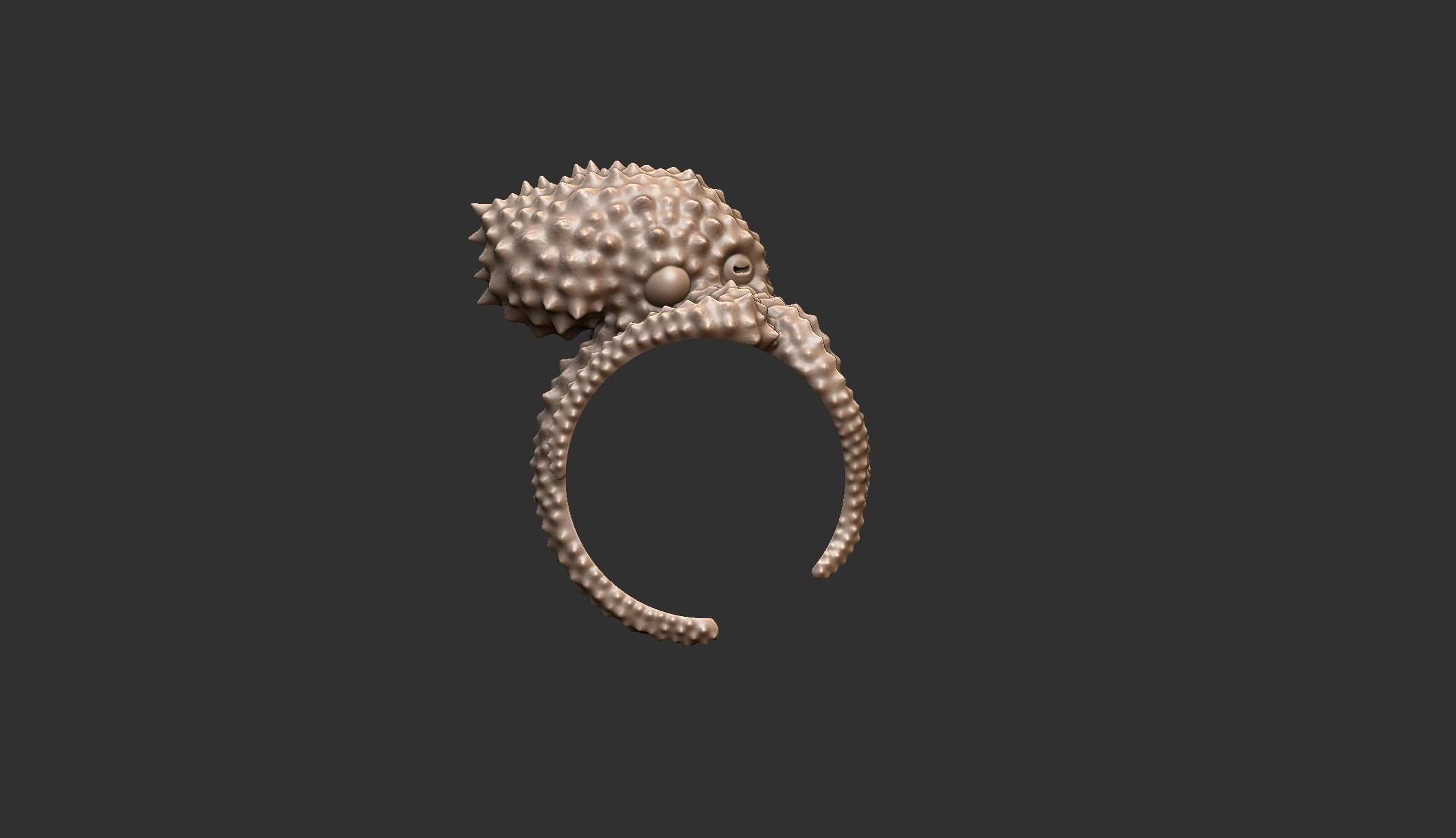 Octopus Ring 3D print model_4