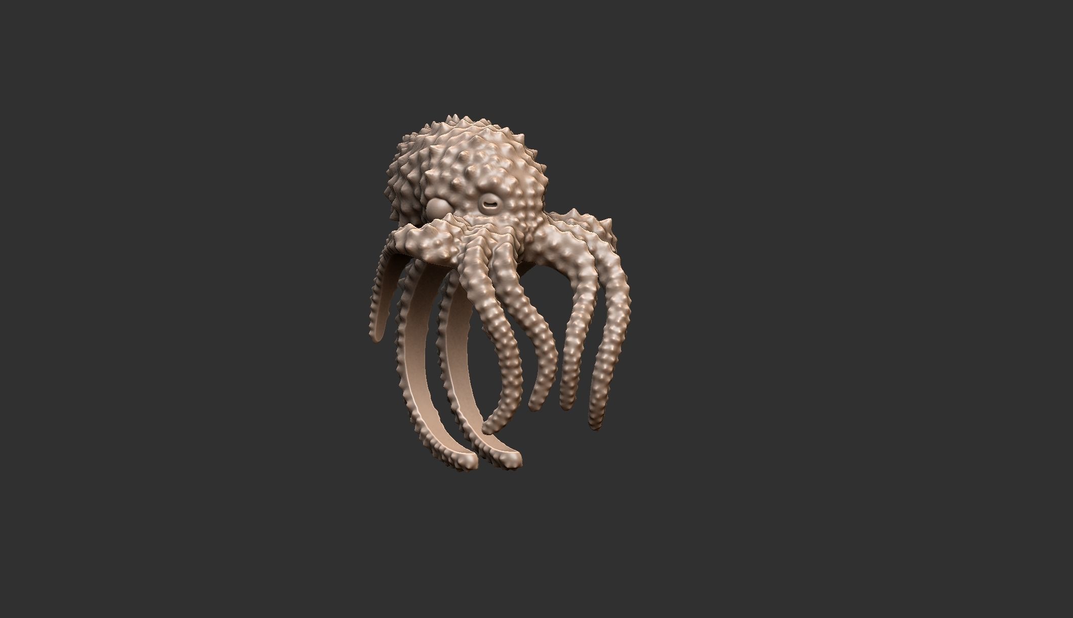 Octopus Ring 3D print model_1