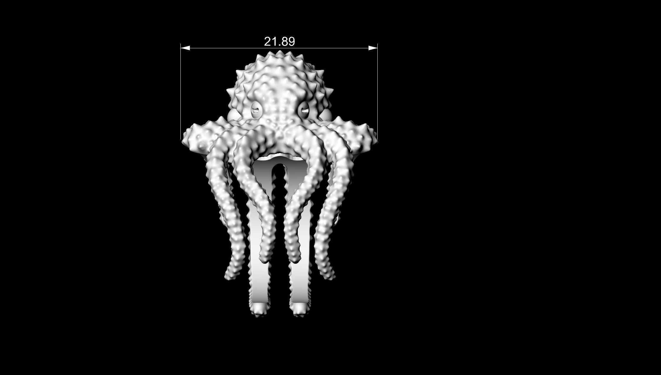 Octopus Ring 3D print model_10