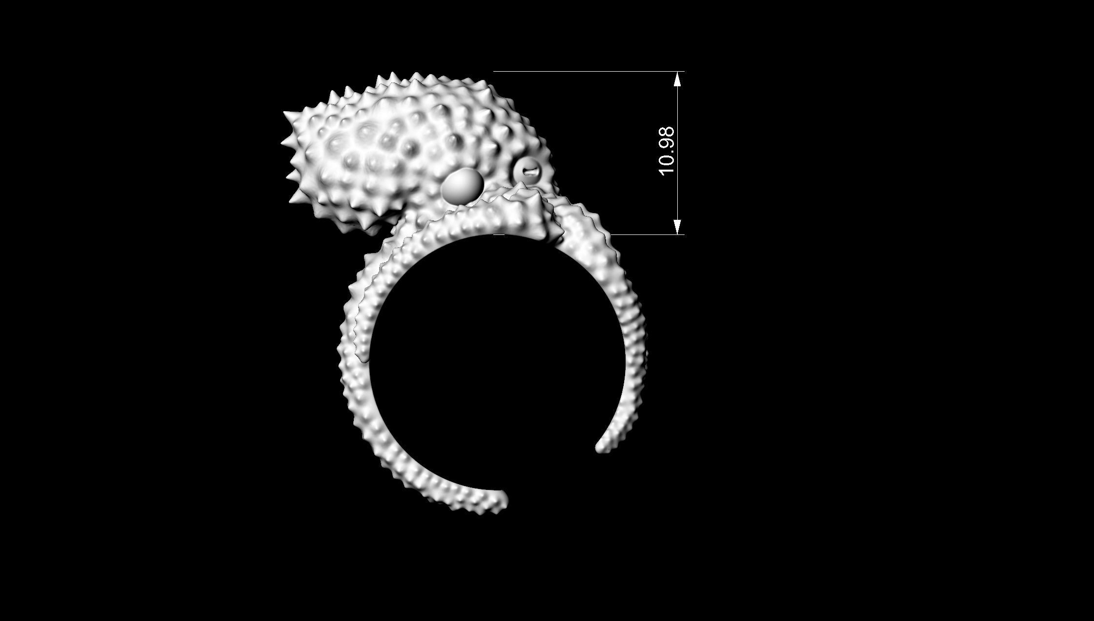 Octopus Ring 3D print model_9