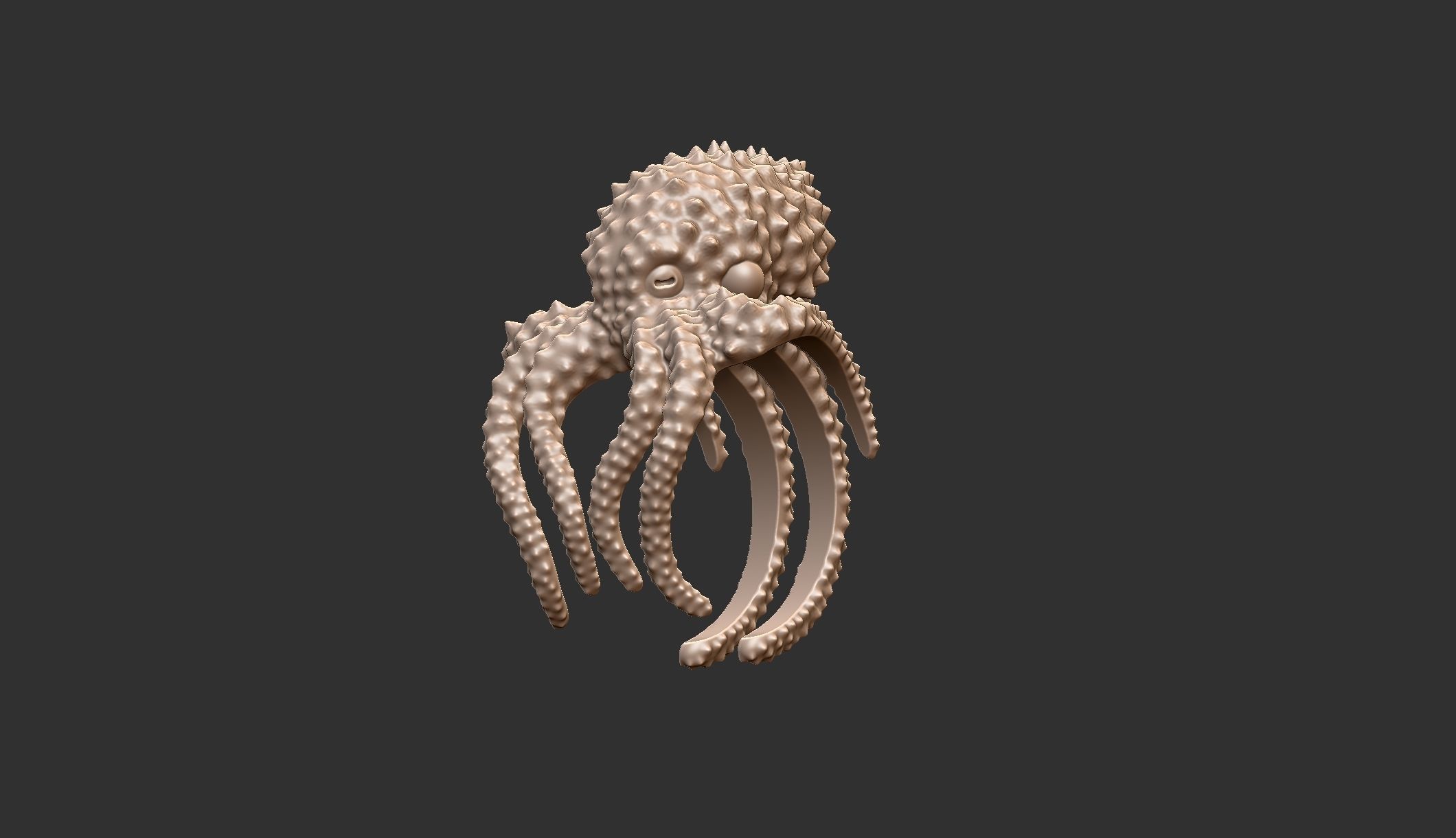 Octopus Ring 3D print model_6