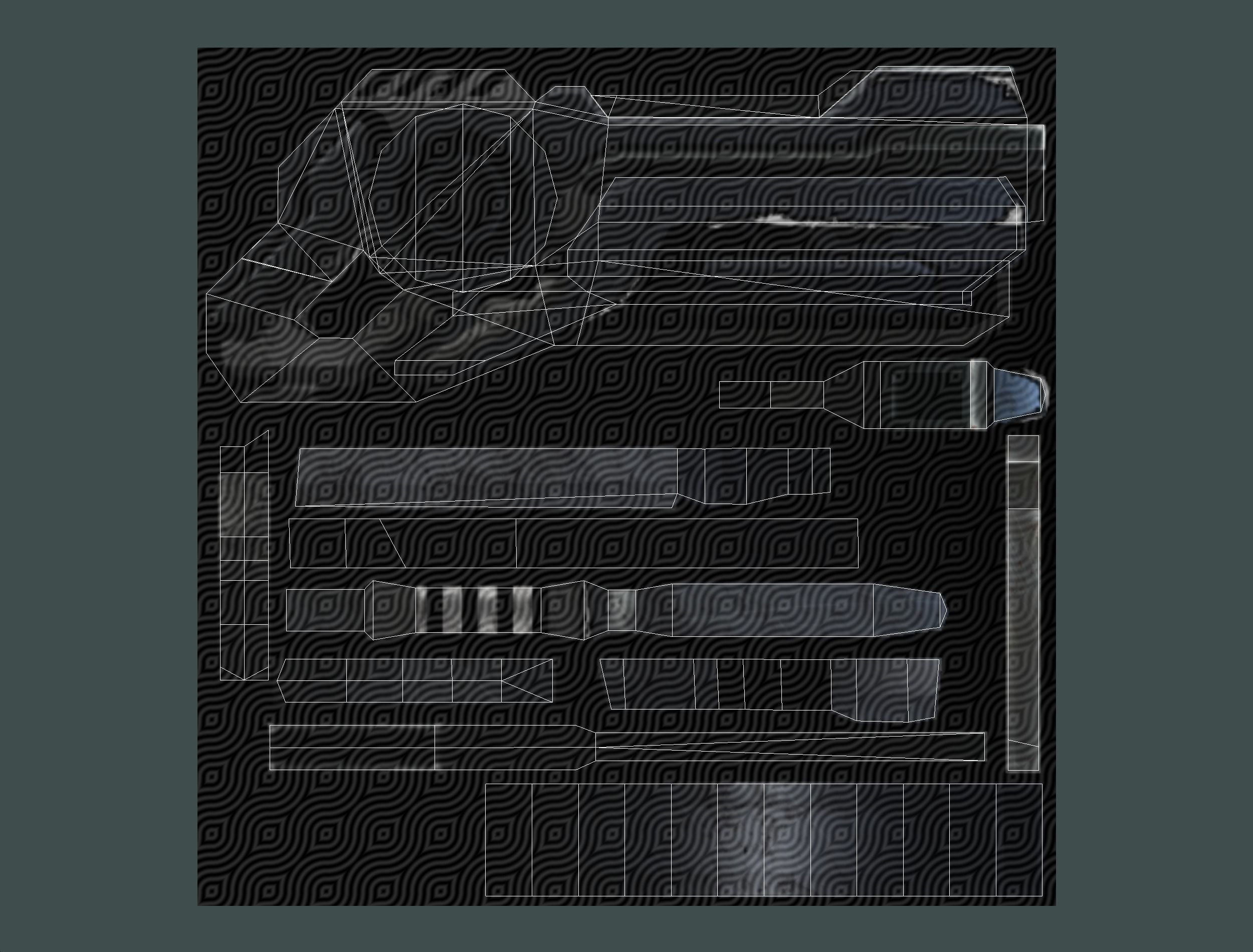 Cartoon Gun Blaster Barrel Nagan Nuff Pistol Revolver Cannon Low-poly 3D model_45