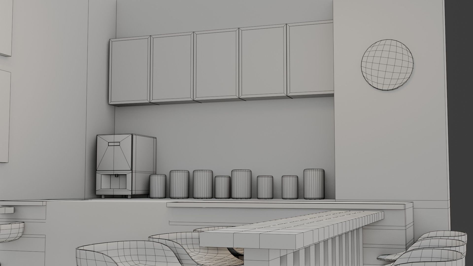 Coffee Shop - Game Ready - PBR Low-poly 3D model_17