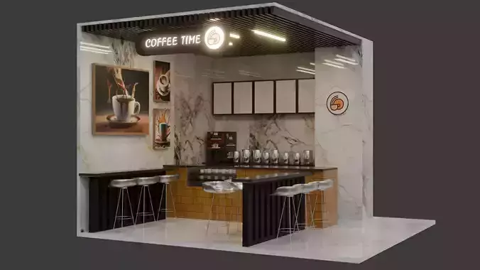 Coffee Shop - Game Ready - PBR