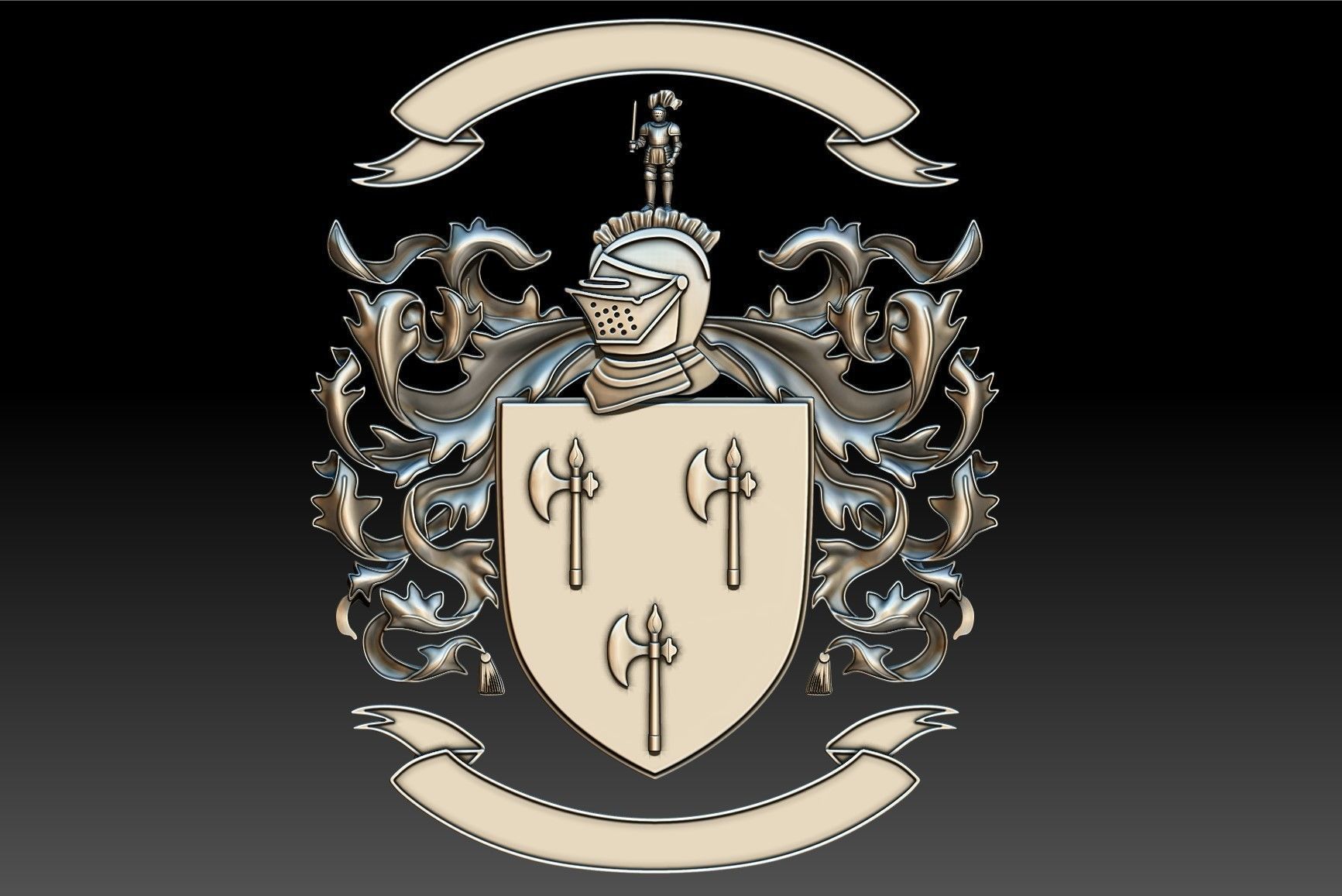 Ainsworth Coat of Arms 3D print model_7
