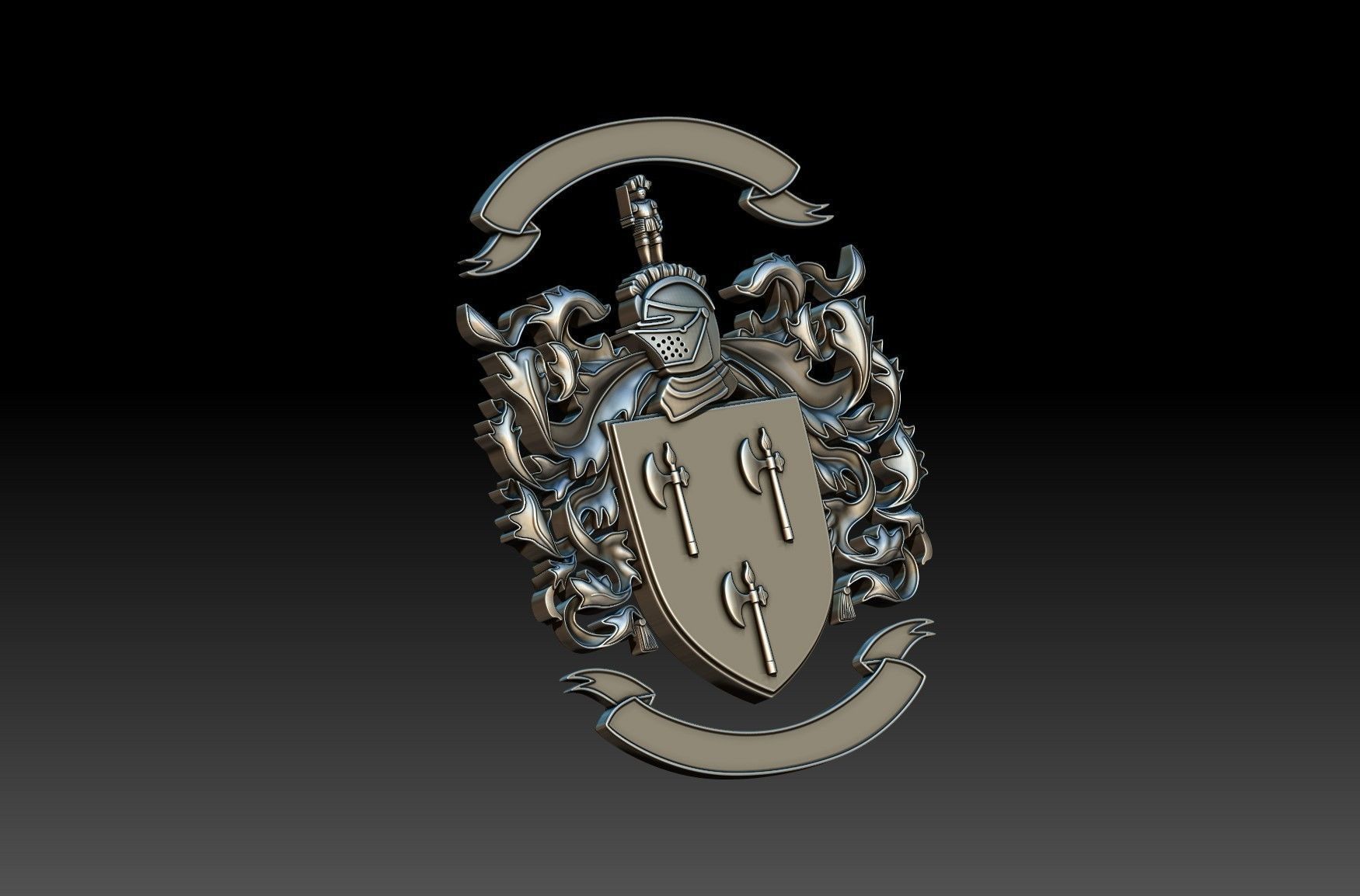 Ainsworth Coat of Arms 3D print model_6
