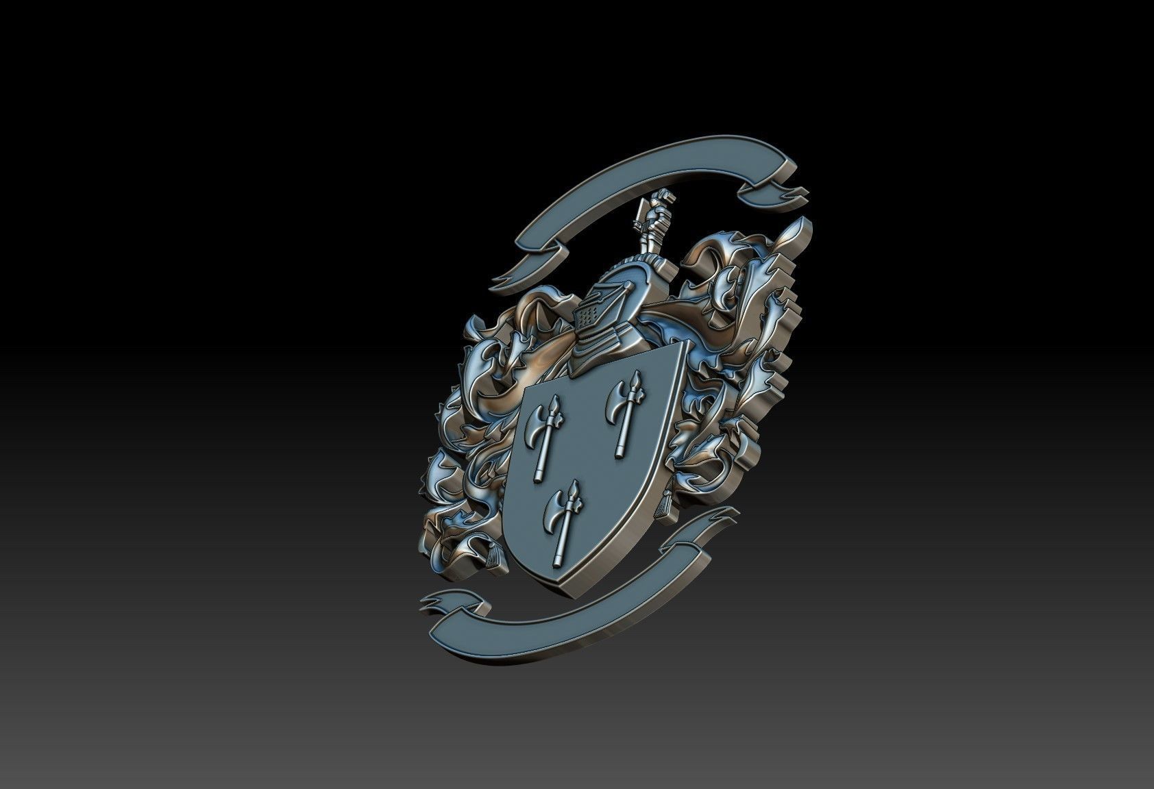 Ainsworth Coat of Arms 3D print model_5