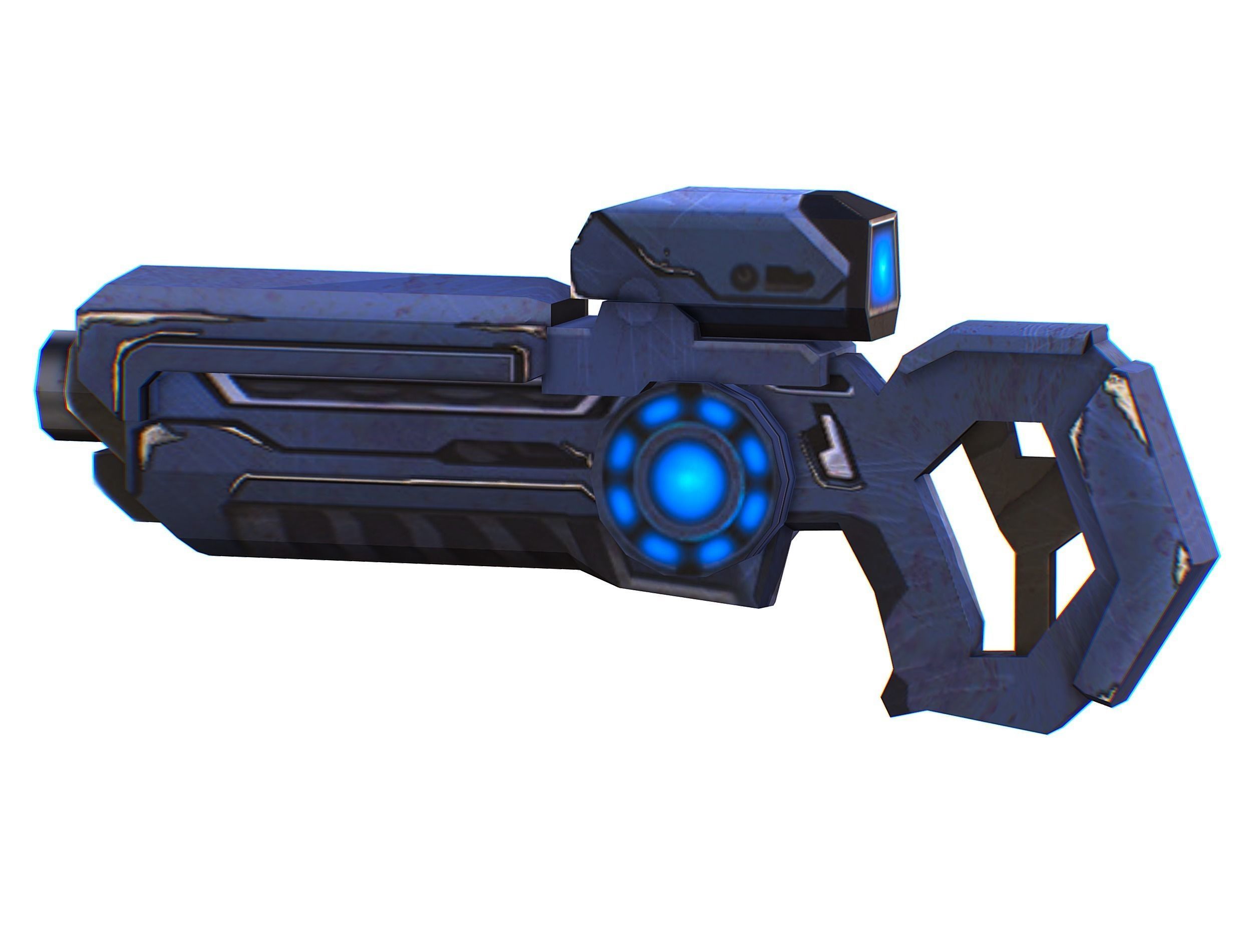 Assault rifle of the future weapon gun Nuff barrel blaster laser Low-poly 3D model_20