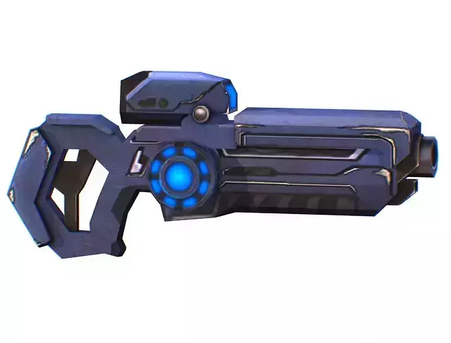 Assault rifle of the future weapon gun Nuff barrel blaster laser Low-poly 3D model Assault rifle of the future weapon gun Nuff barrel blaster laser Low-poly 3D model