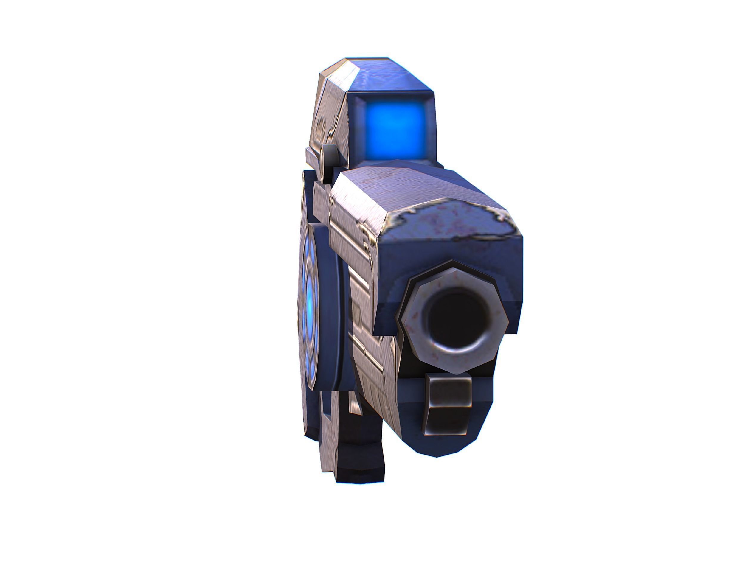 Assault rifle of the future weapon gun Nuff barrel blaster laser Low-poly 3D model_30