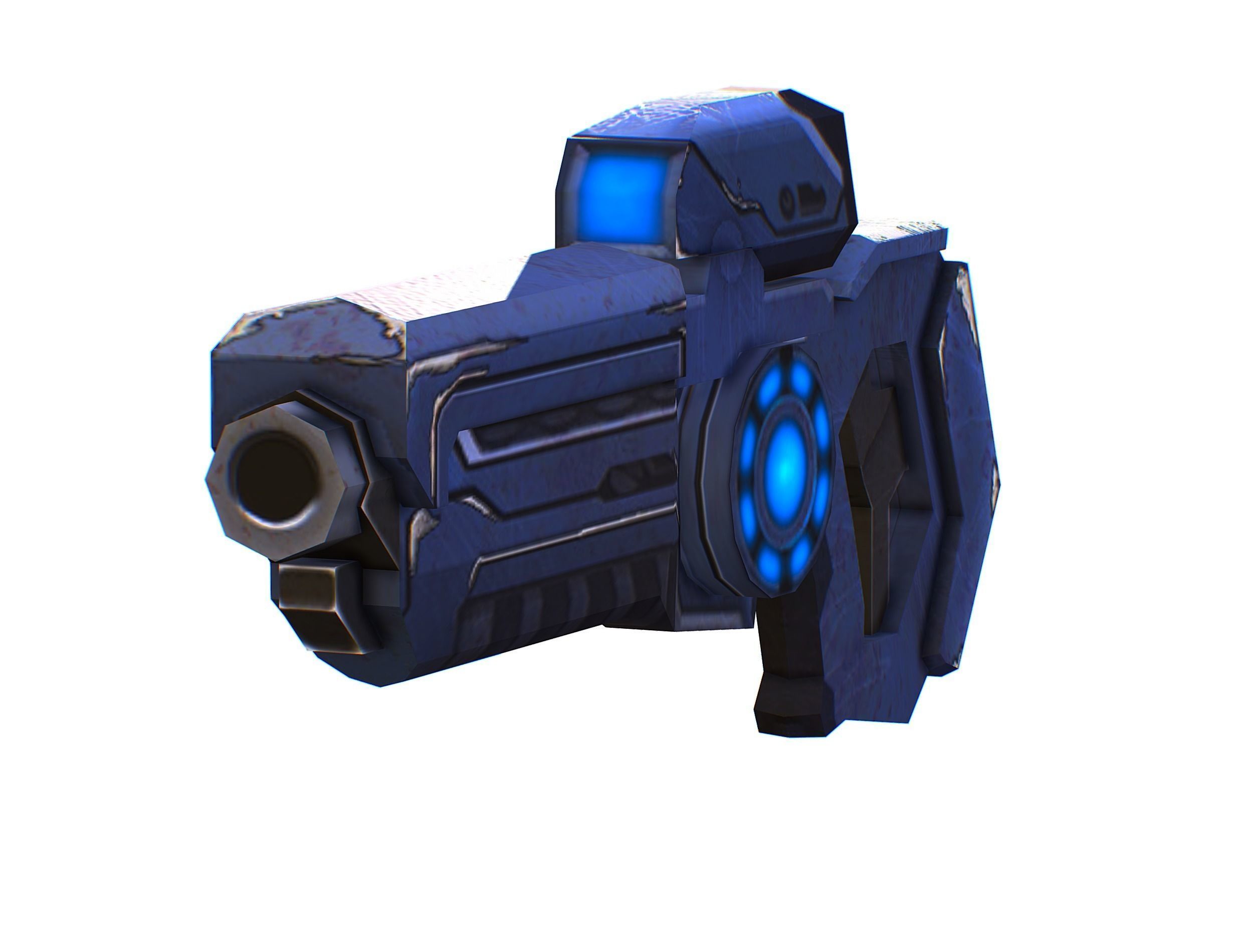 Assault rifle of the future weapon gun Nuff barrel blaster laser Low-poly 3D model_27