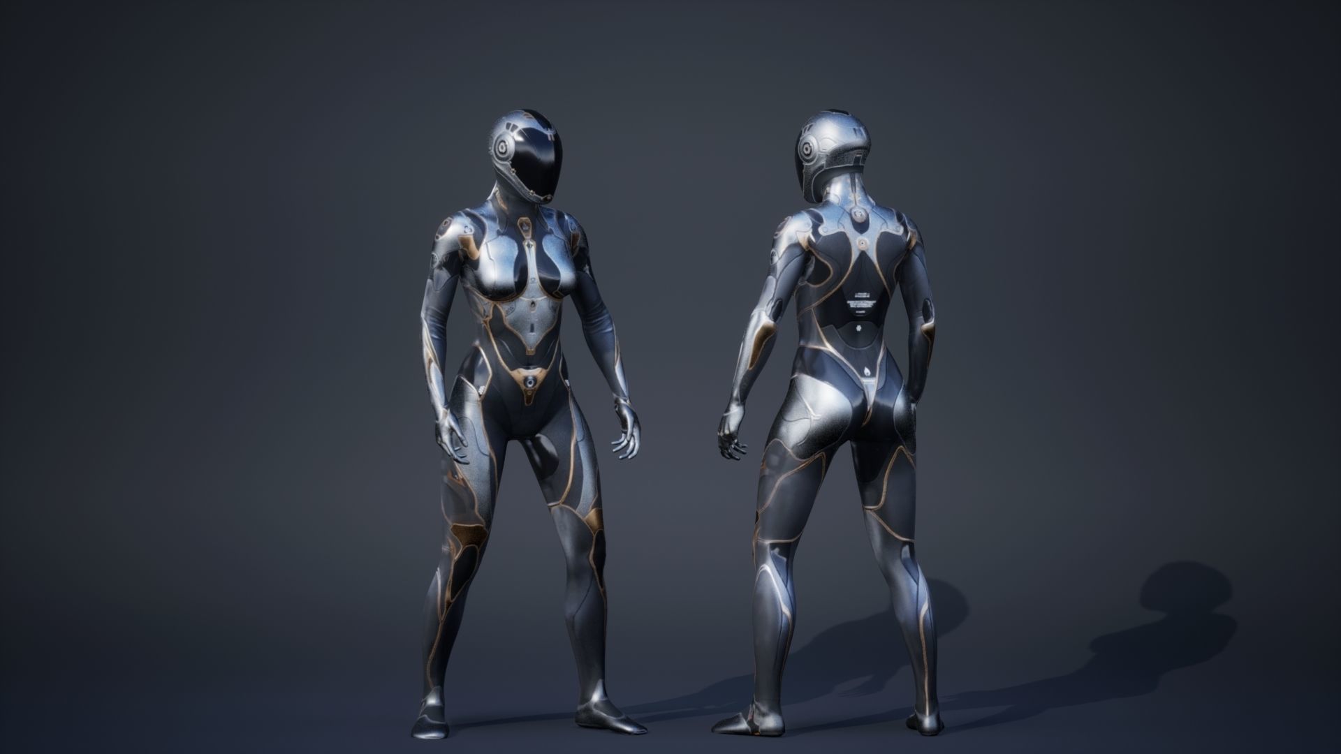 Sci-Fi Female Pack 3D Model Collection_13