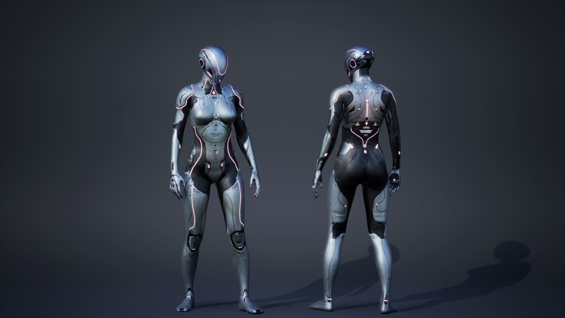 Sci-Fi Female Pack 3D Model Collection_15