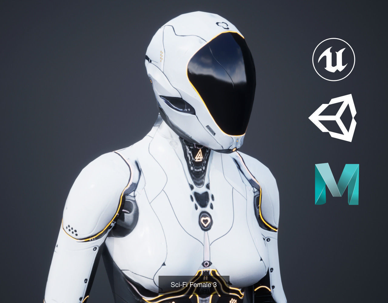 Sci-Fi Female Pack 3D Model Collection_10