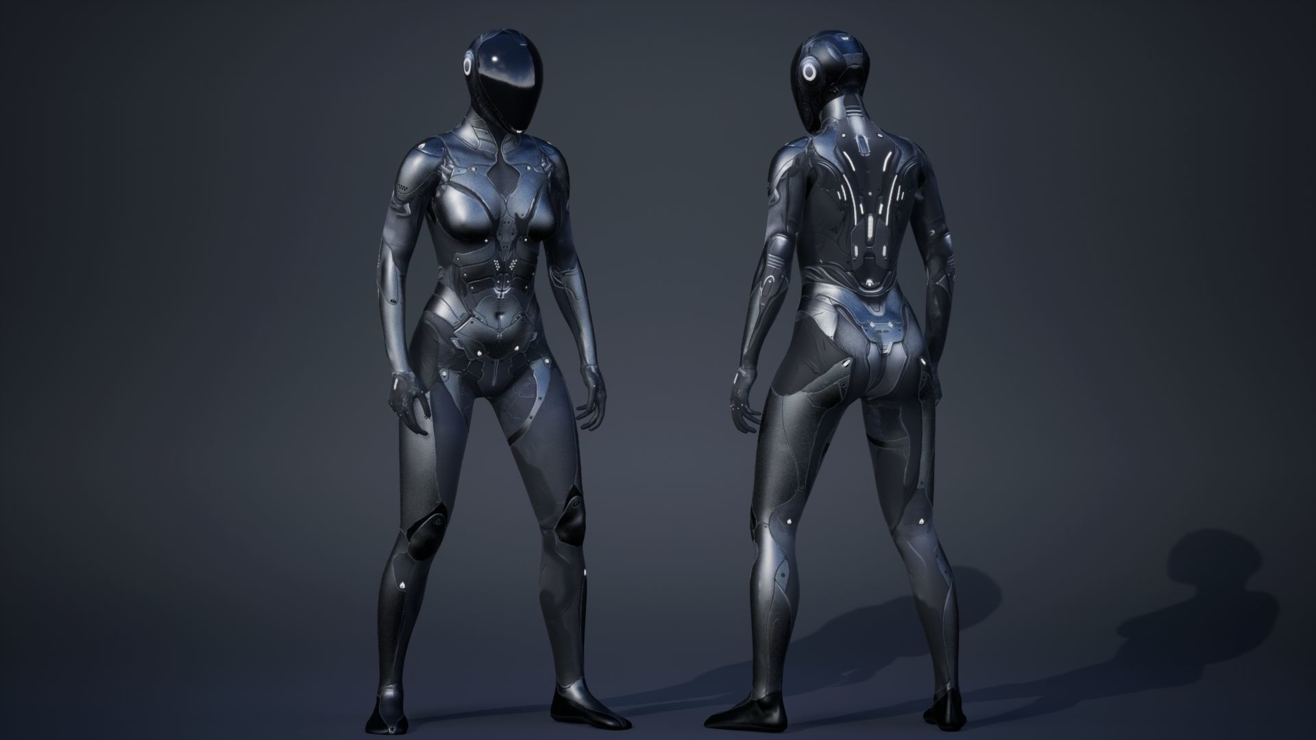 Sci-Fi Female Pack 3D Model Collection_14