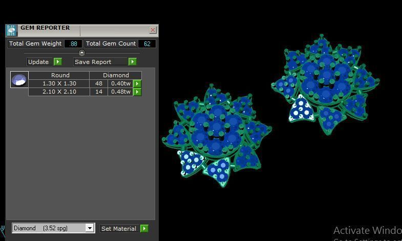 beautifull eairring for daimonds 3D print model_14