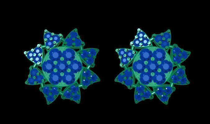 beautifull eairring for daimonds 3D print model_10