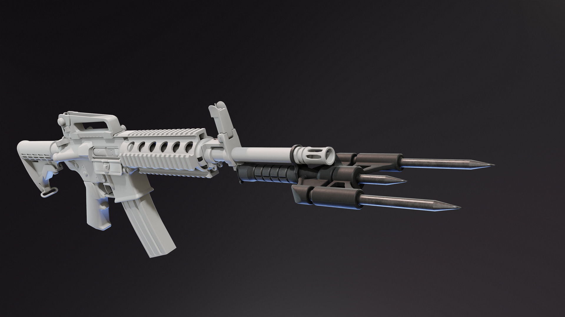 CRM Bayonet Low-poly 3D model_6