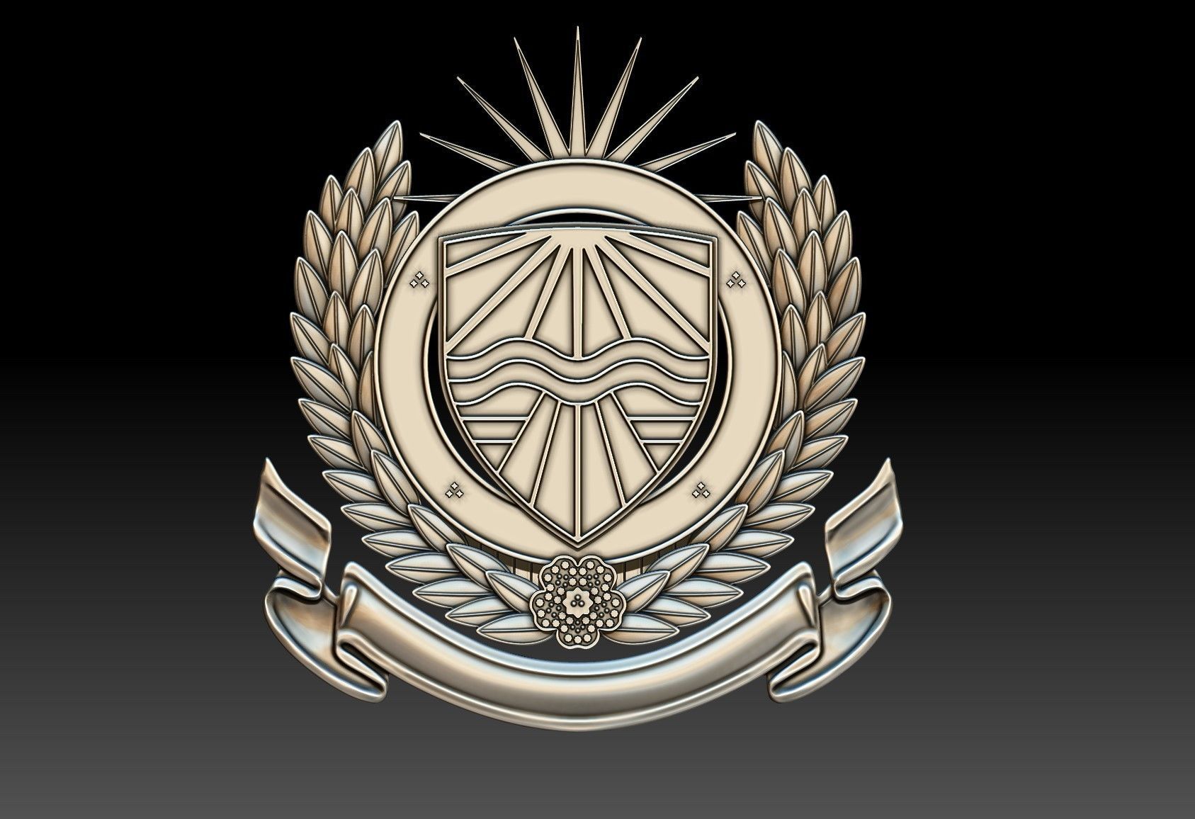 Badge Plaque 3D print model_2