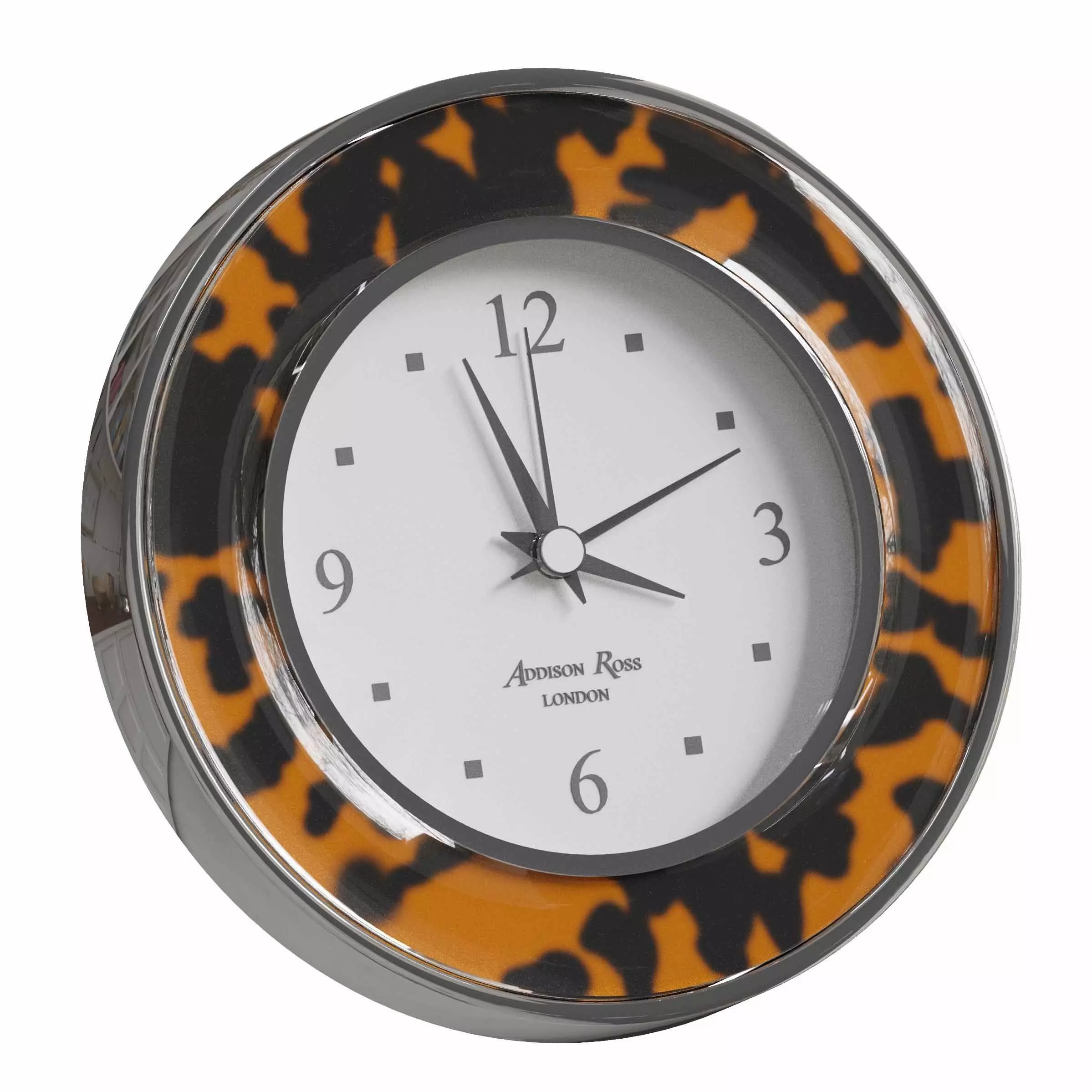 Addison Ross tortoiseshell silver alarm clock 3D model_0