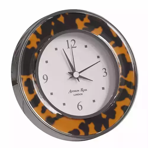 Addison Ross tortoiseshell silver alarm clock 3D model