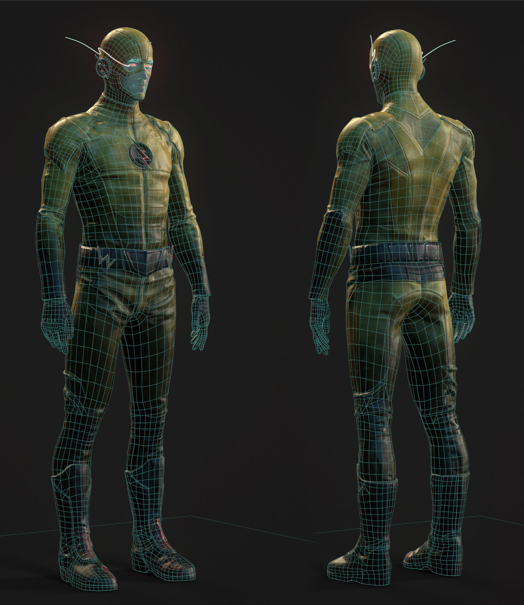 3D game Model reference - Reverse-Flash Low-poly 3D model_3