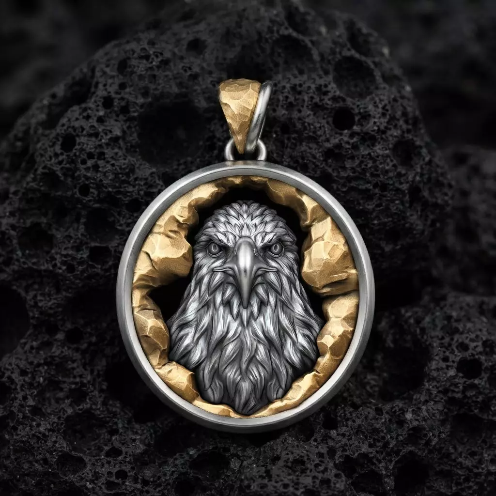 Eagle In Cave Pendant 3D print model