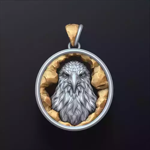 Eagle In Cave Pendant