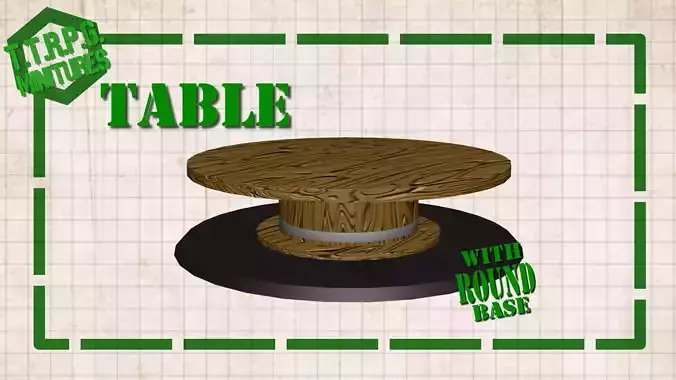 TTRPG and DnD Table Miniature with Round Base