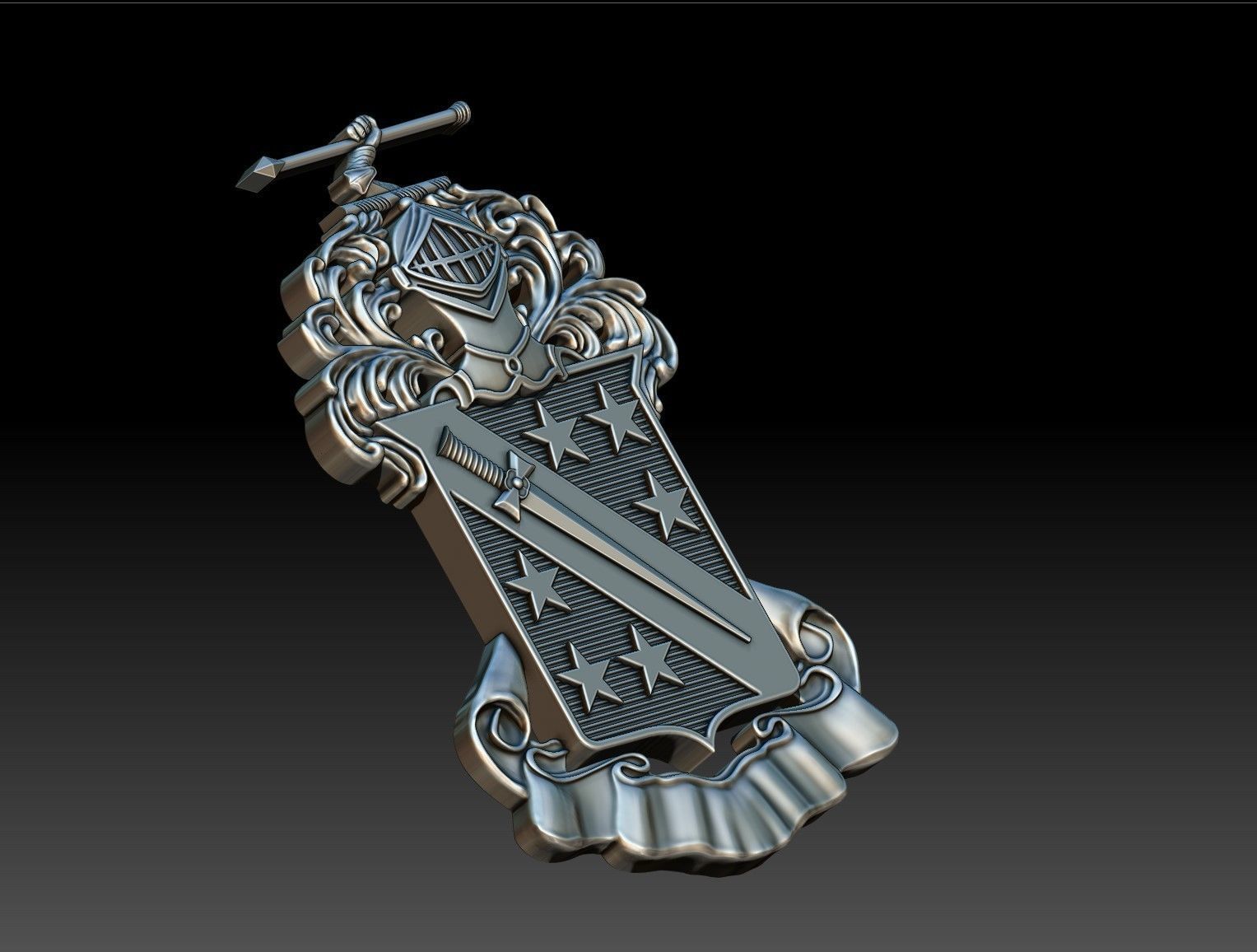 Frat Crest 3D print model_4