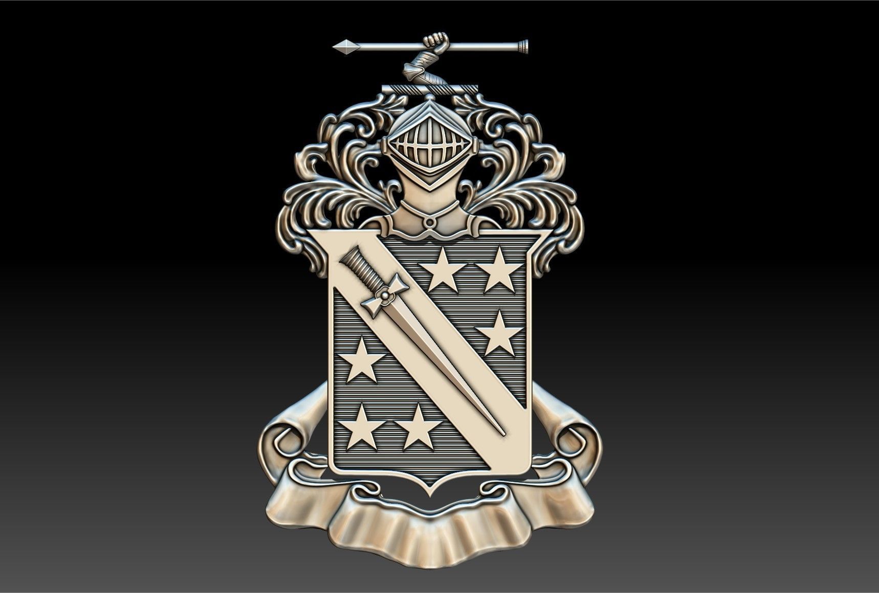 Frat Crest 3D print model_2
