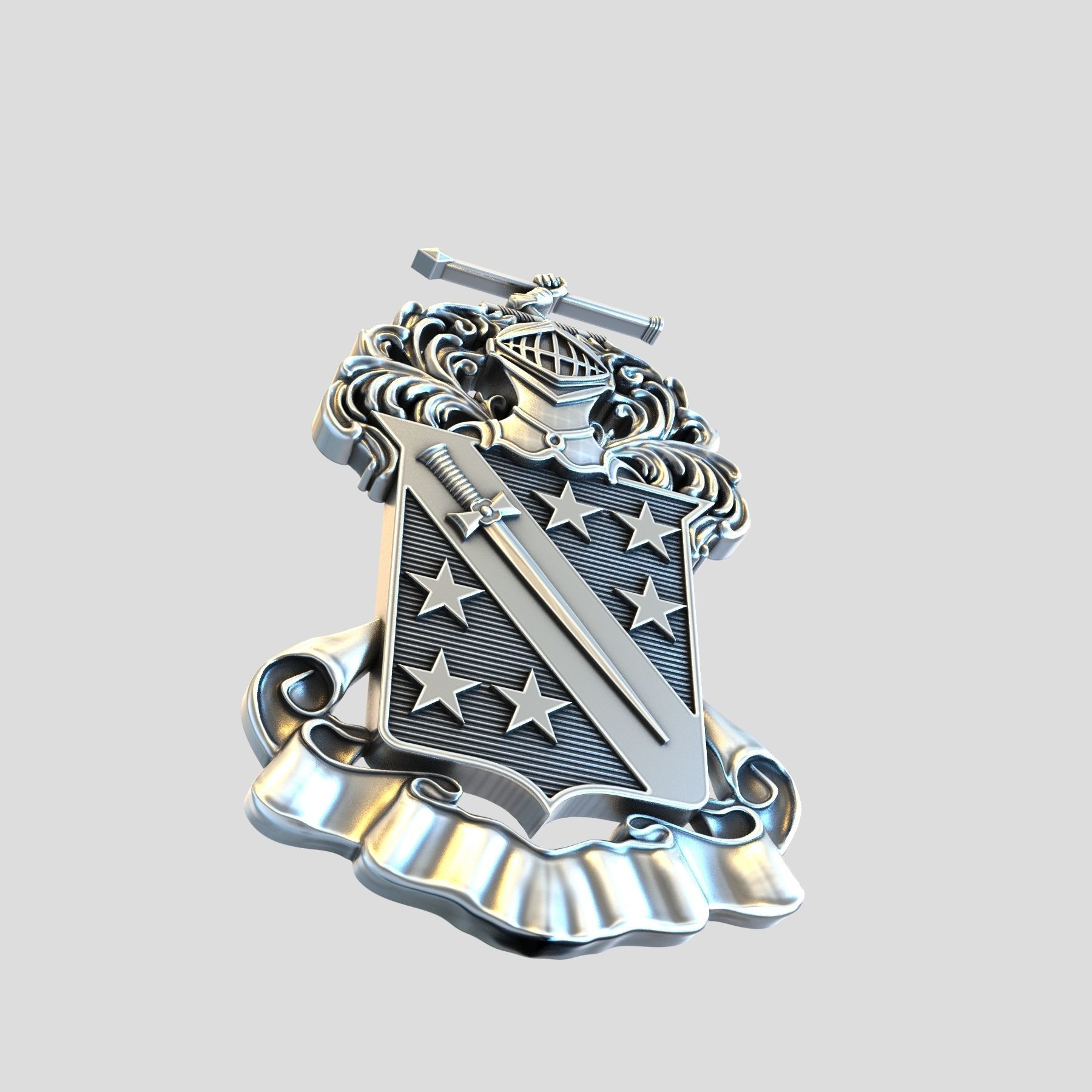 Frat Crest 3D print model_1