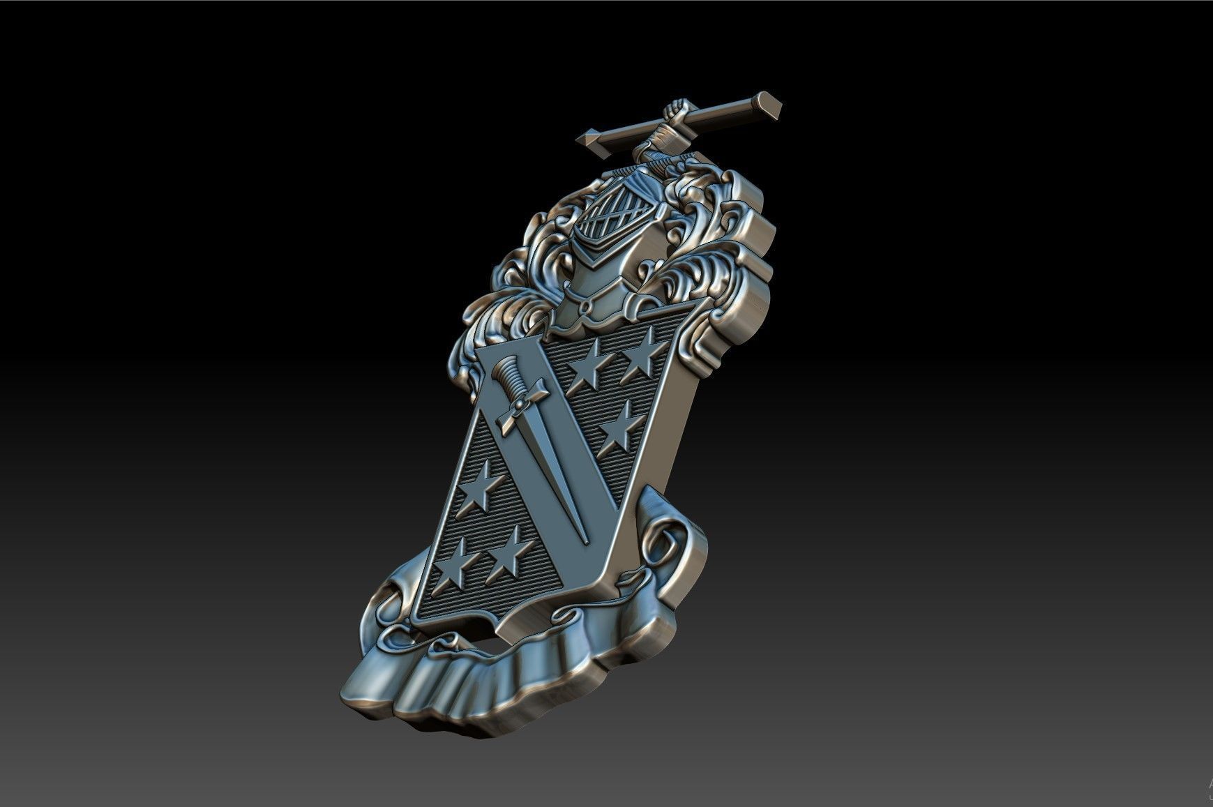 Frat Crest 3D print model_3