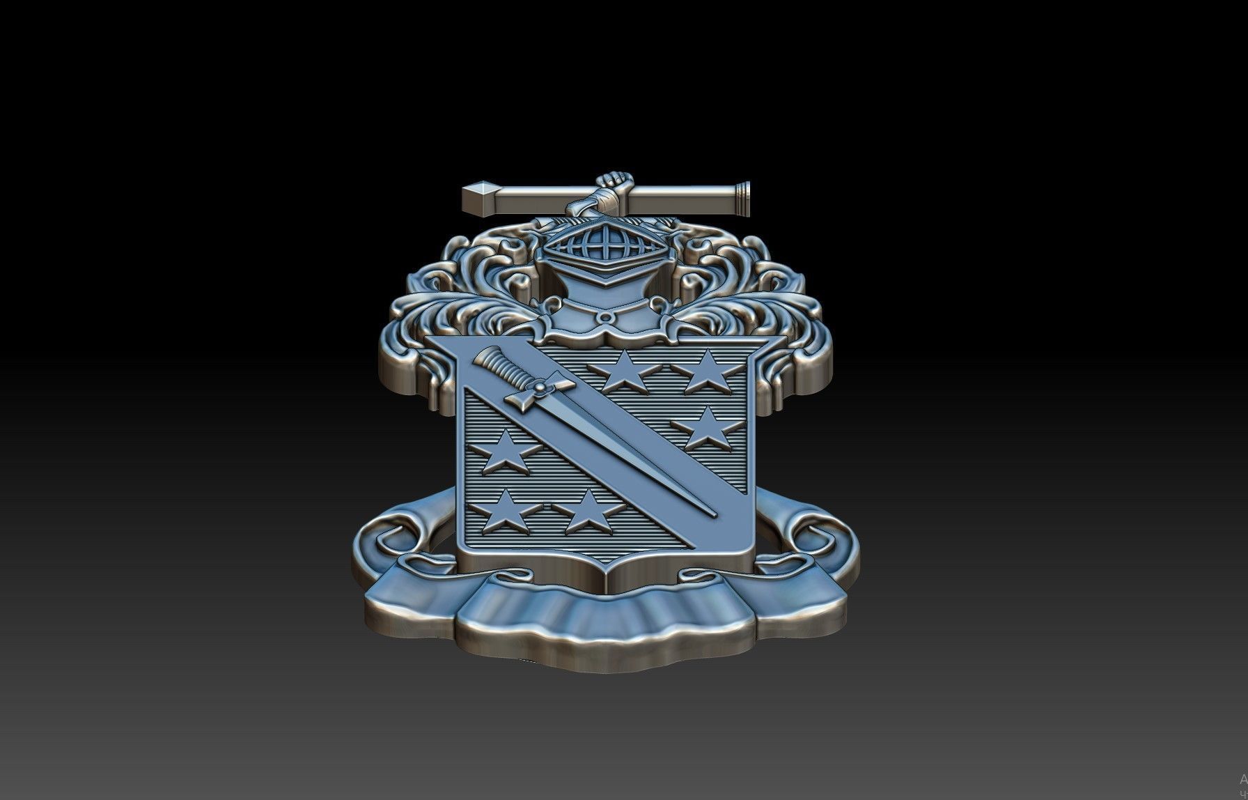 Frat Crest 3D print model_6