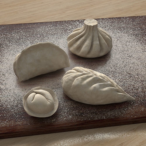 Raw Dumplings Collection 3 3D Model Pack