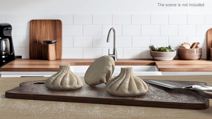 Raw Dumplings Collection 3 3D Model Pack 2