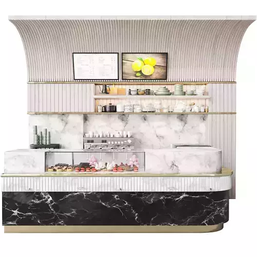 Design project for a coffee spot with desserts