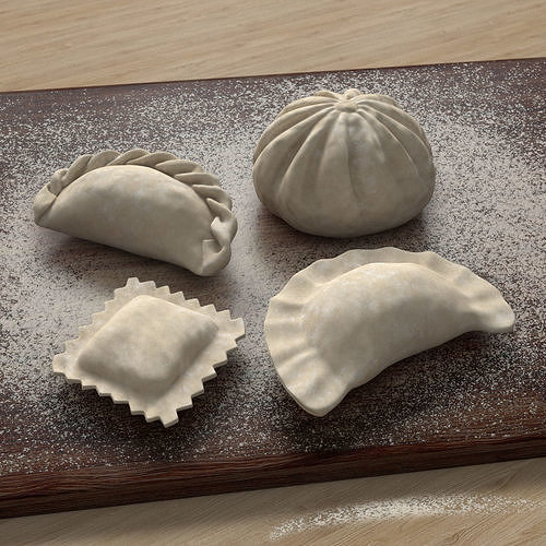 Raw Dumplings Collection 4 3D Model Pack
