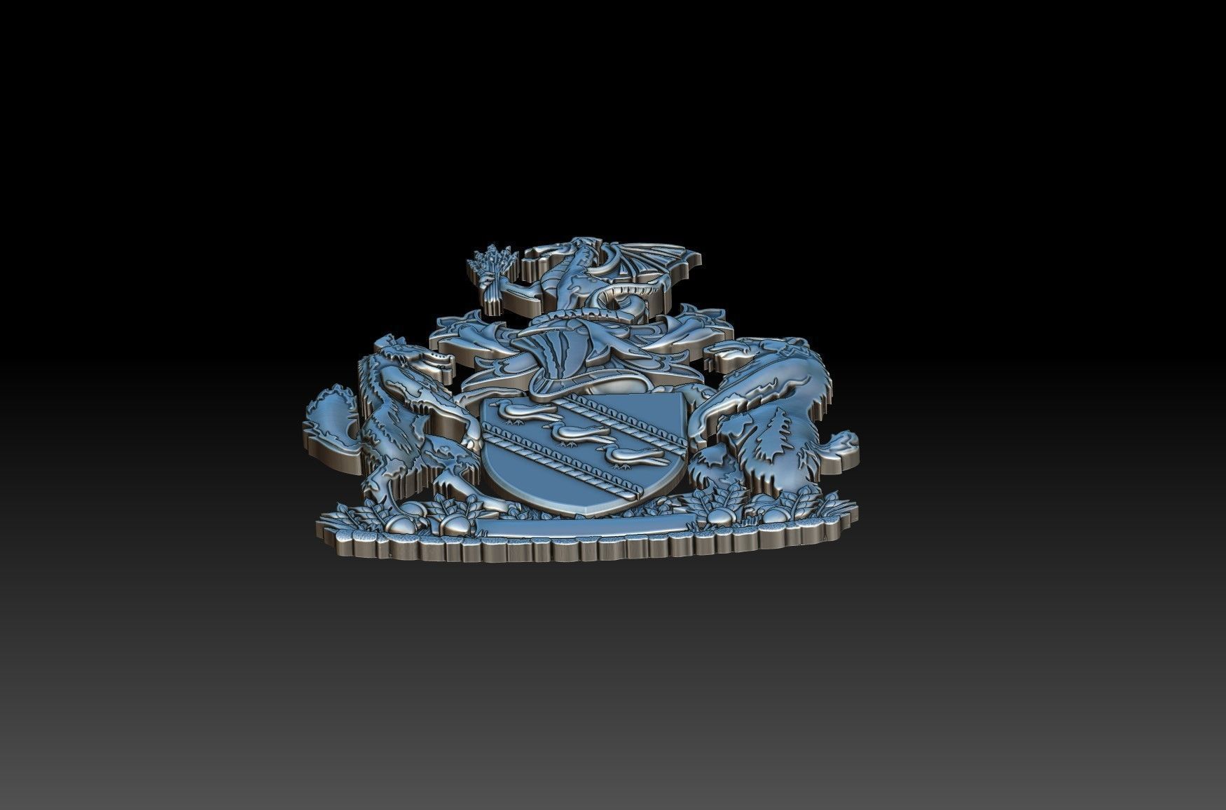 Nanton Coat of Arms 3D print model_5