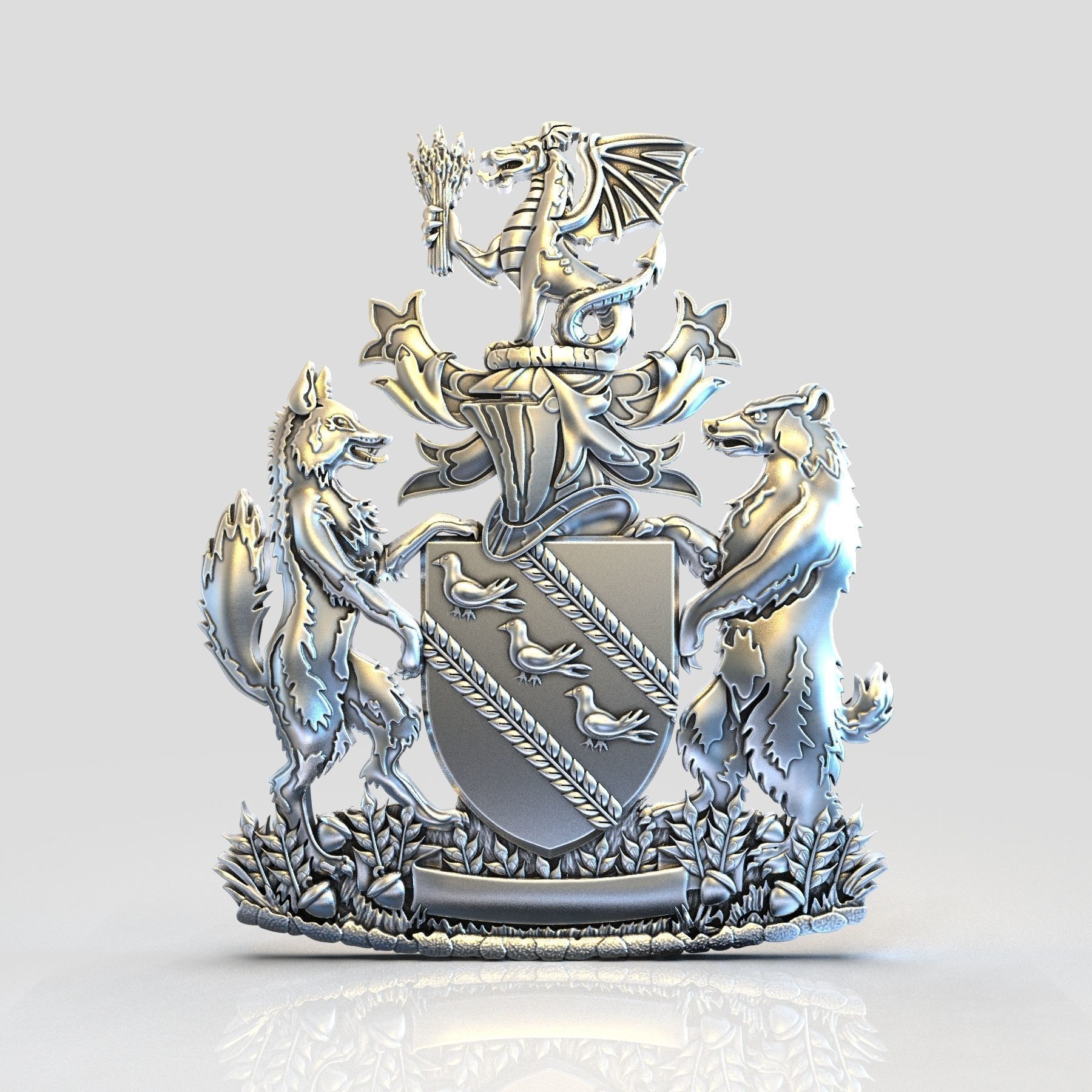 Nanton Coat of Arms 3D print model_1