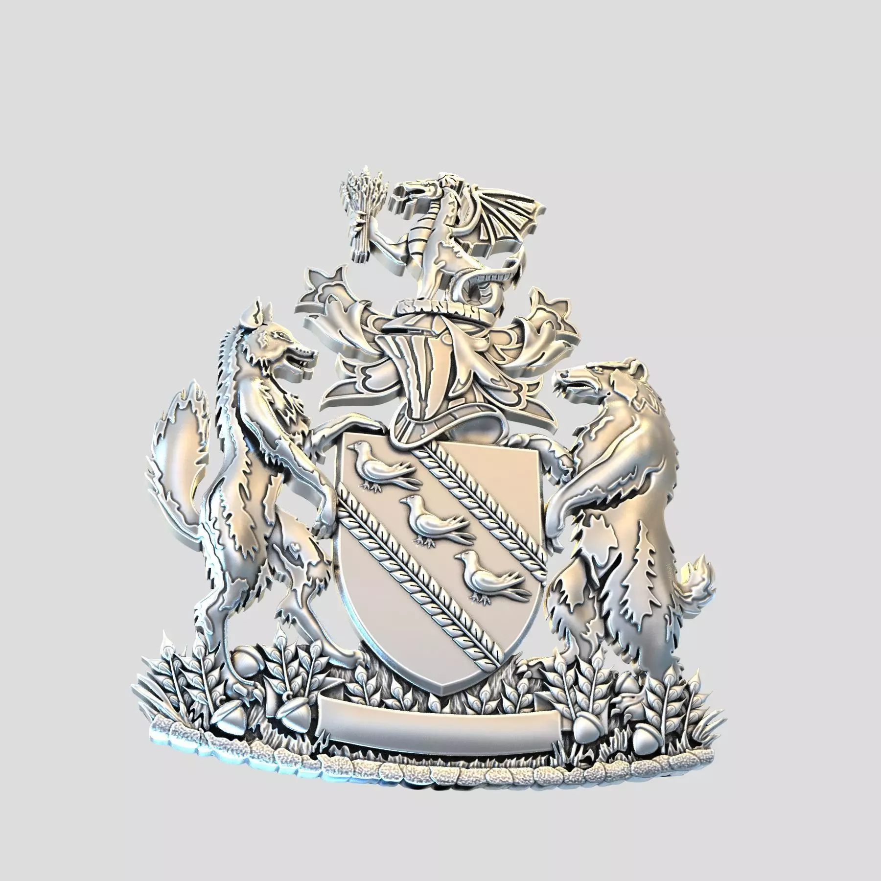 Nanton Coat of Arms 3D print model_0