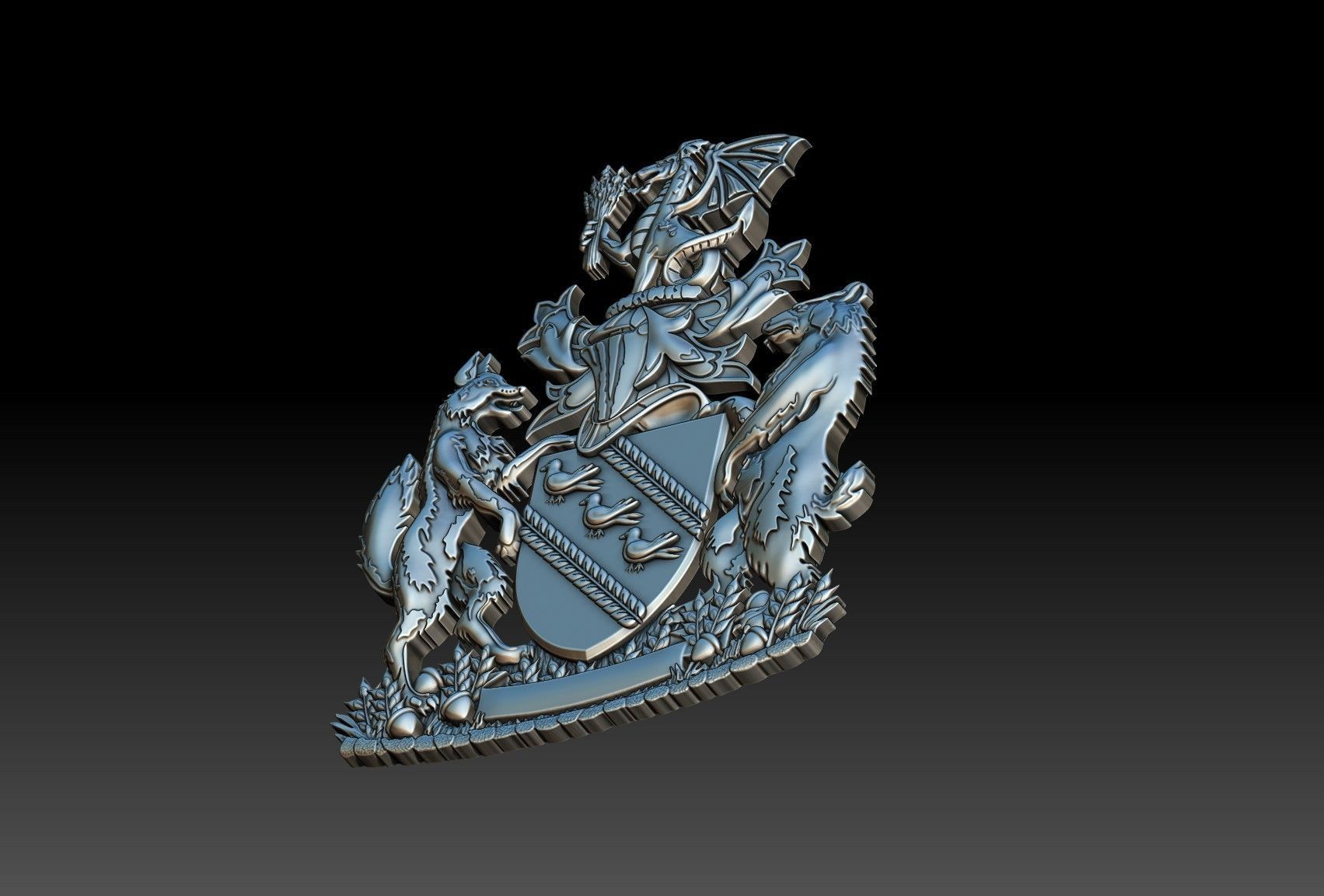 Nanton Coat of Arms 3D print model_3