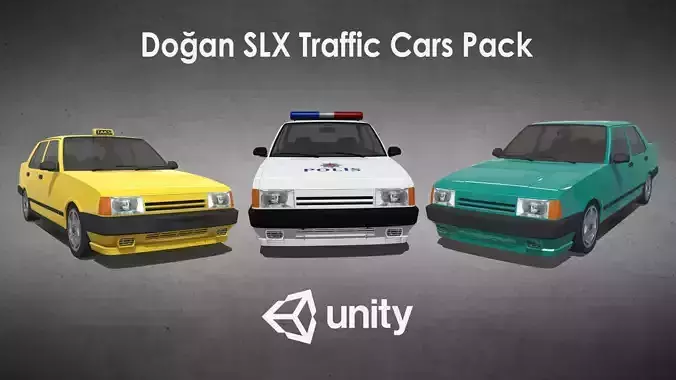 Tofas Dogan SLX Traffic Cars Pack for Unity