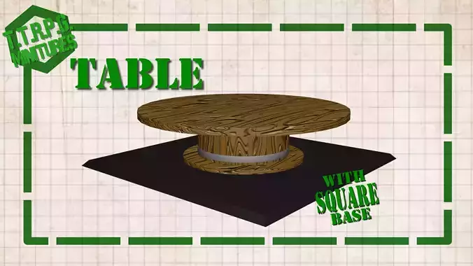 TTRPG and DnD Table Miniature with Square Base