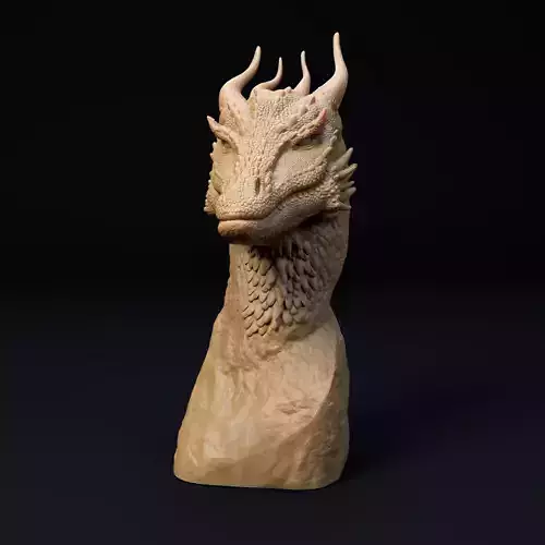 Wise dragon bust - pre supported