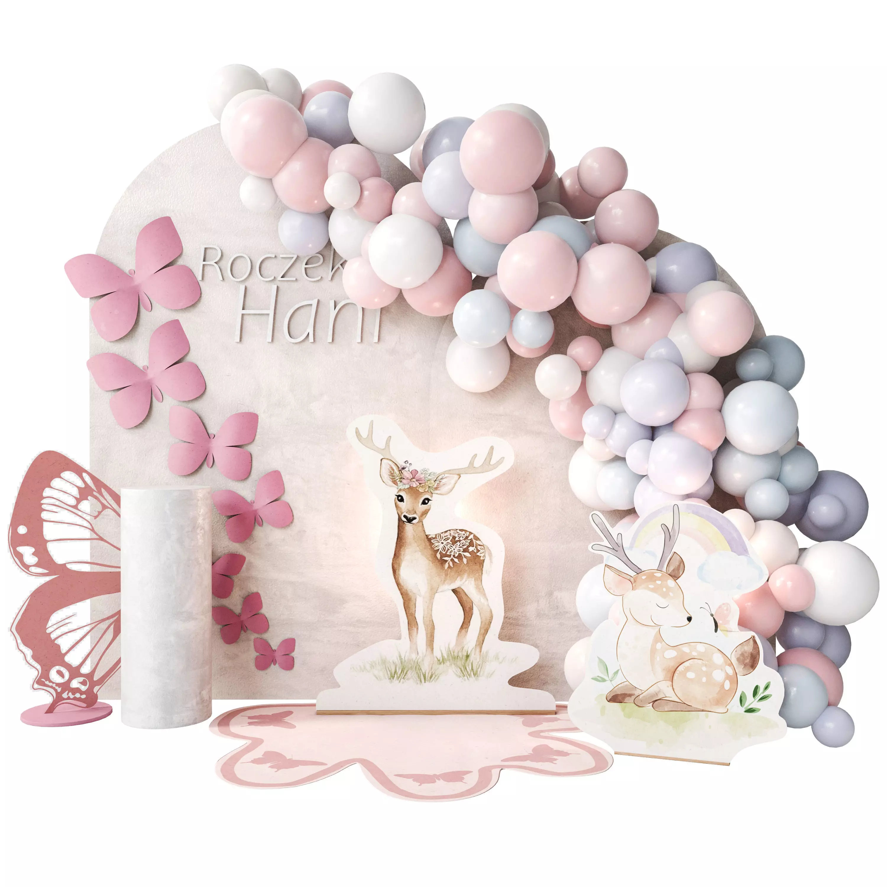 Inflatable balloons for a children party 3D model_0