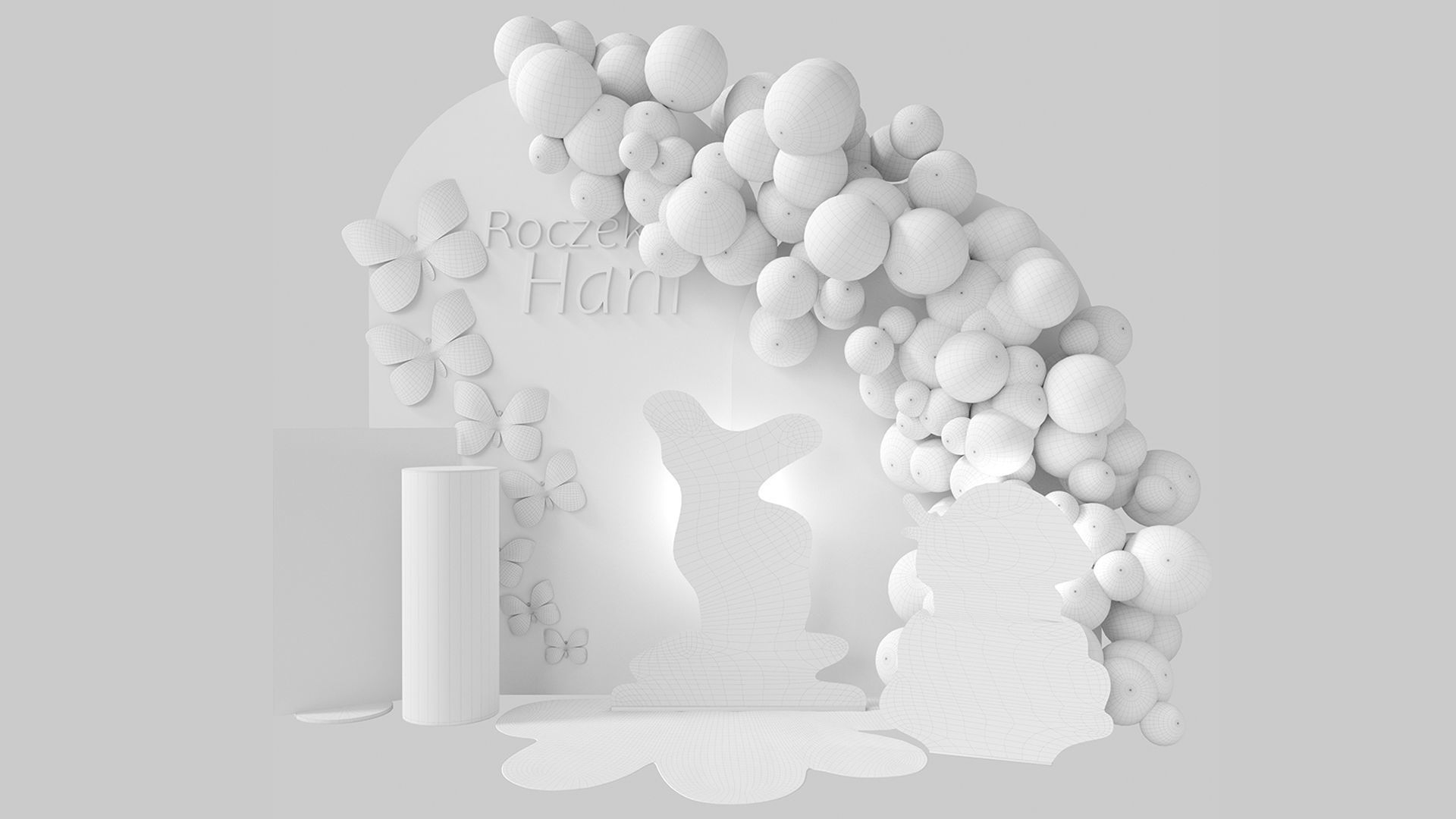 Inflatable balloons for a children party 3D model_1