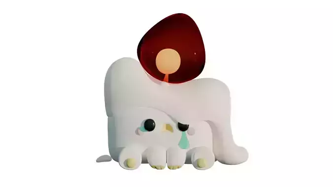 Cute crying candle